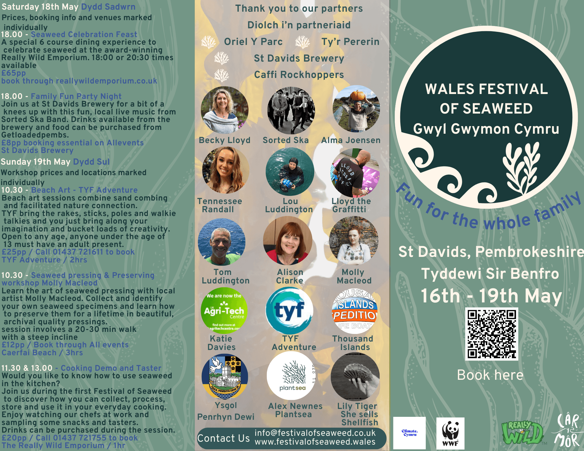 Wales Festival of Seaweed programme — St Davids, Pembrokeshire, 16th–19th May